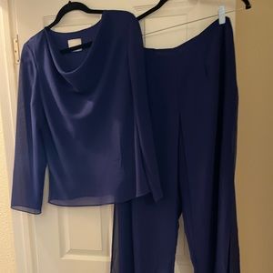 Pant suit royal blue